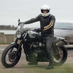 Merlin Icon D3O Motorcycle Leather Jacket AAA (Black/Gold)