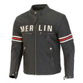 Merlin Revival D3O Motorcycle Leather Jacket (Black/Vintage