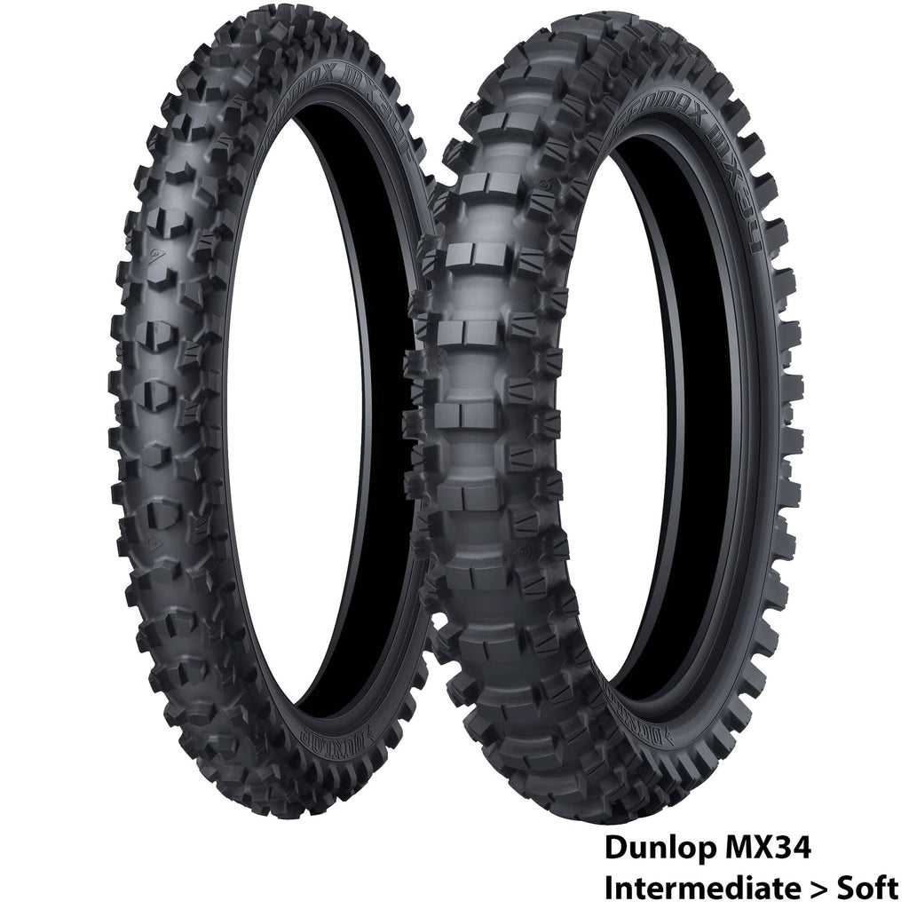 Dunlop Motocross Tyre - GeoMax MX34 (Medium>Soft)