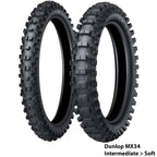 Dunlop Motocross Tyre - GeoMax MX34 (Medium>Soft)