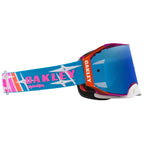 Oakley Airbrake Goggles - TLD Speed Stars (Blue/Blue/Red/Pink) PRIZM Black Ice Iridium Lens *NO BOX*