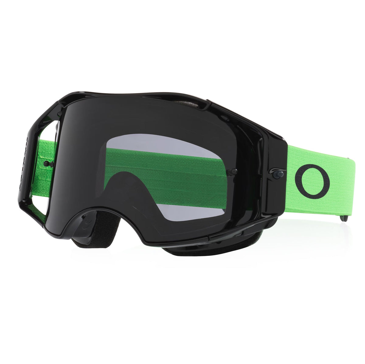 Oakley Airbrake LITE Goggles (Black/Green) Dark Smoke Lens