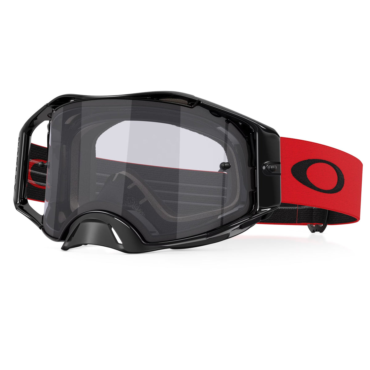Oakley Airbrake LITE Goggles (Black/Red) Light Smoke Lens