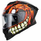 VCAN H162 Facestroke Motorcycle Helmet (Red)