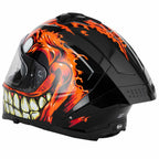 VCAN H162 Facestroke Motorcycle Helmet (Red)