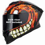 VCAN H162 Facestroke Motorcycle Helmet (Red)