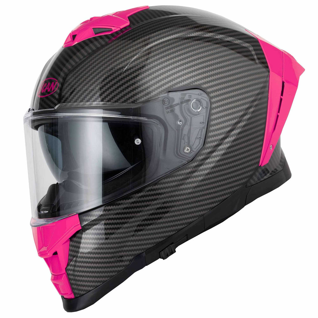 VCAN H162 X-Zero Motorcycle Helmet (Black/Pink)