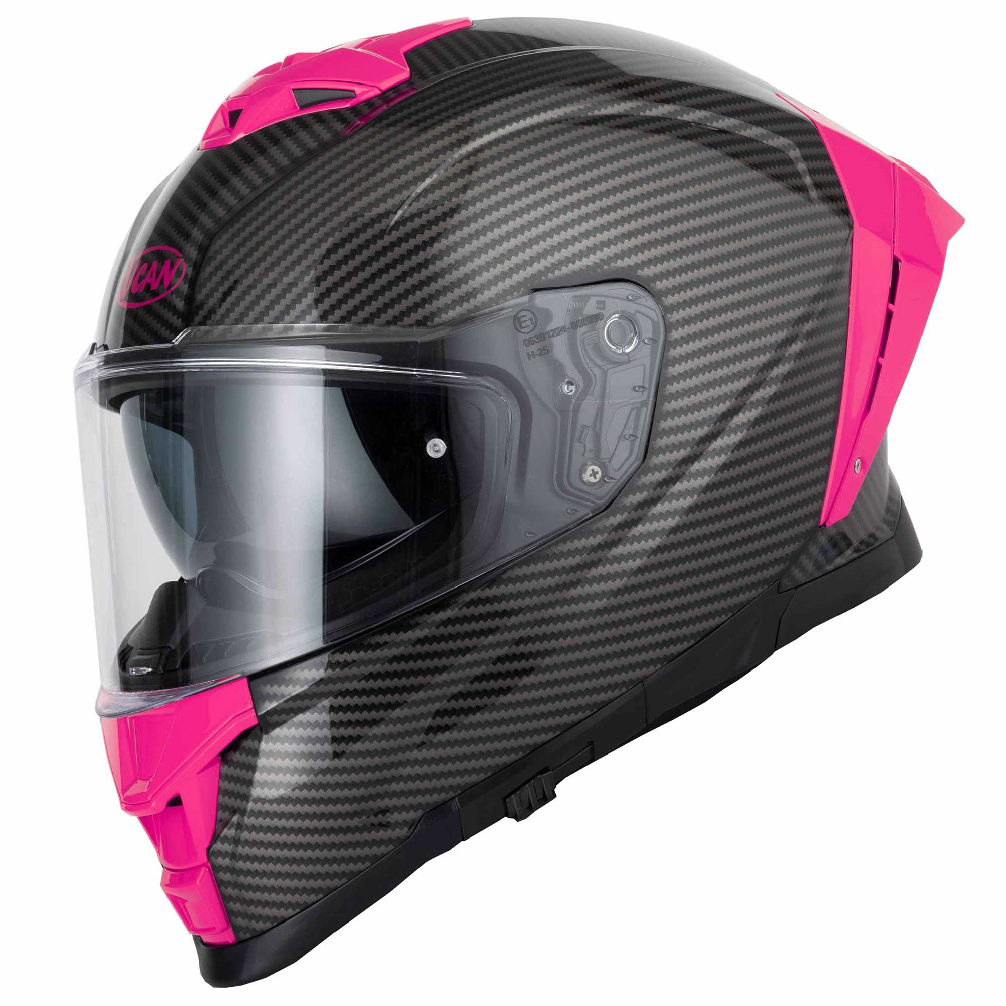 VCAN H162 X-Zero Motorcycle Helmet (Black/Pink)