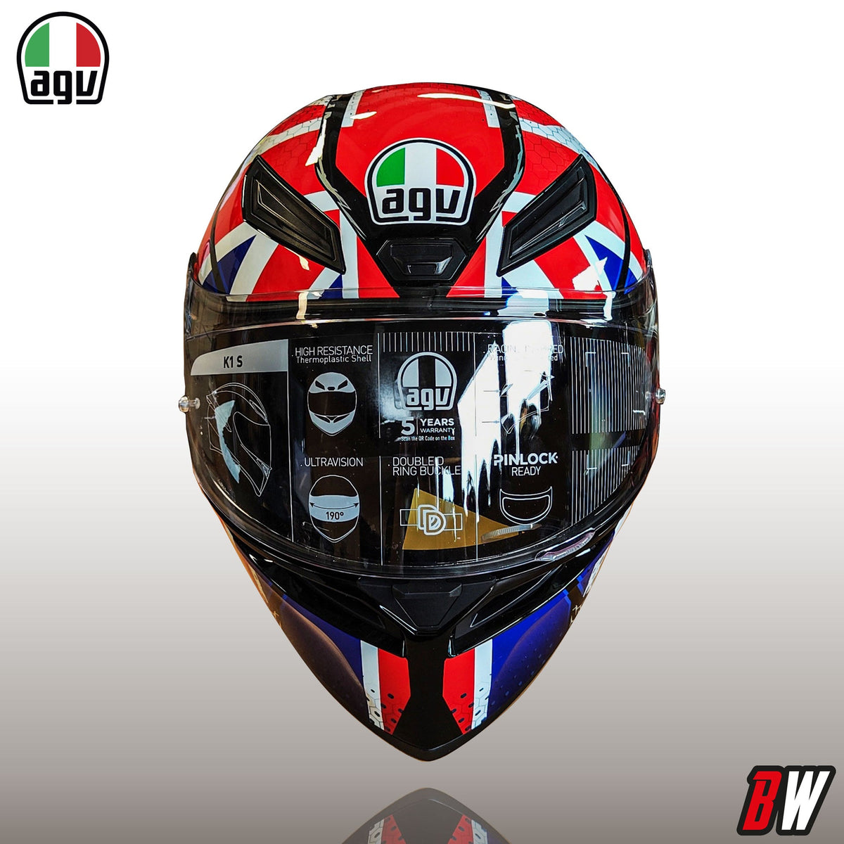 AGV K1-S Union Jack Motorcycle Full Face Helmet (UK Flag)