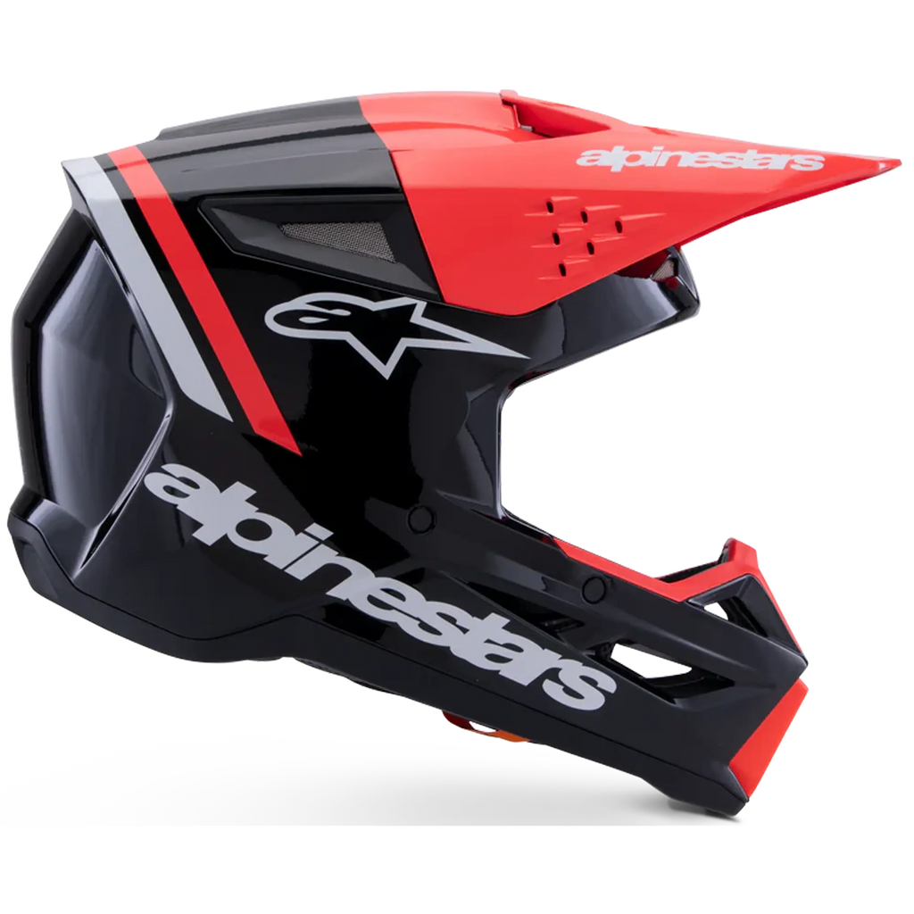 Alpinestars S-M3 RADIUM MX Helmet (Black/Red Fluo/White)