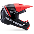 Alpinestars S-M3 RADIUM MX Helmet (Black/Red Fluo/White)