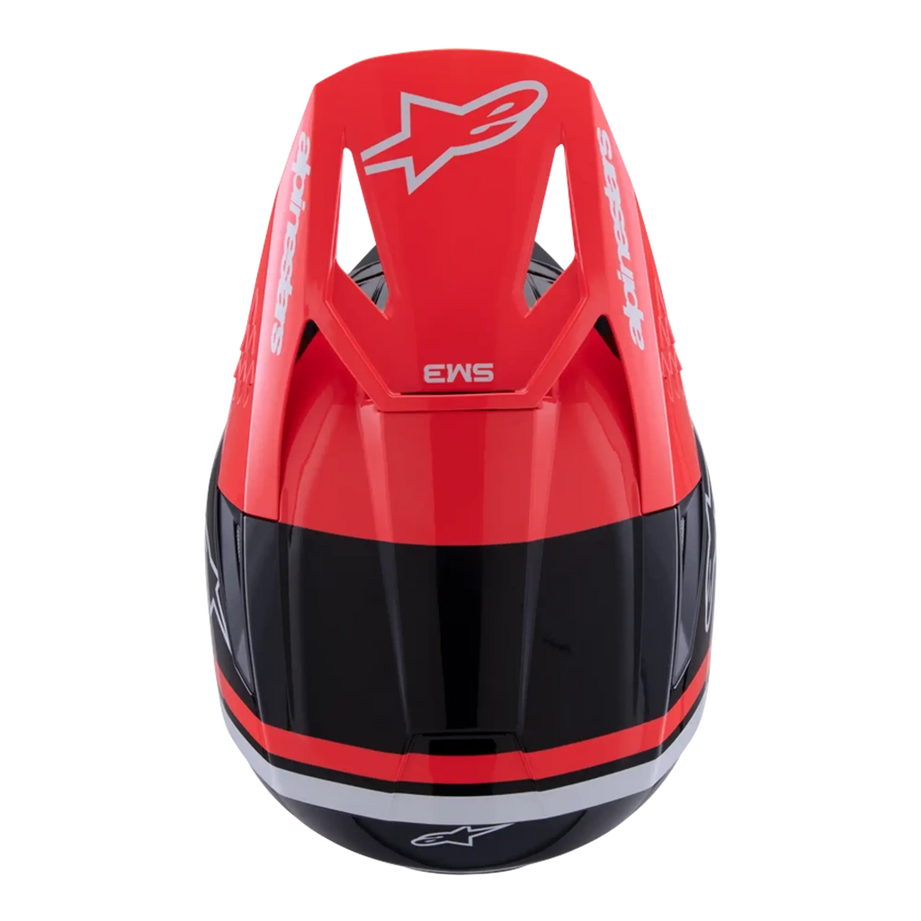 Alpinestars S-M3 RADIUM MX Helmet (Black/Red Fluo/White)