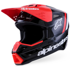 Alpinestars S-M3 RADIUM MX Helmet (Black/Red Fluo/White)