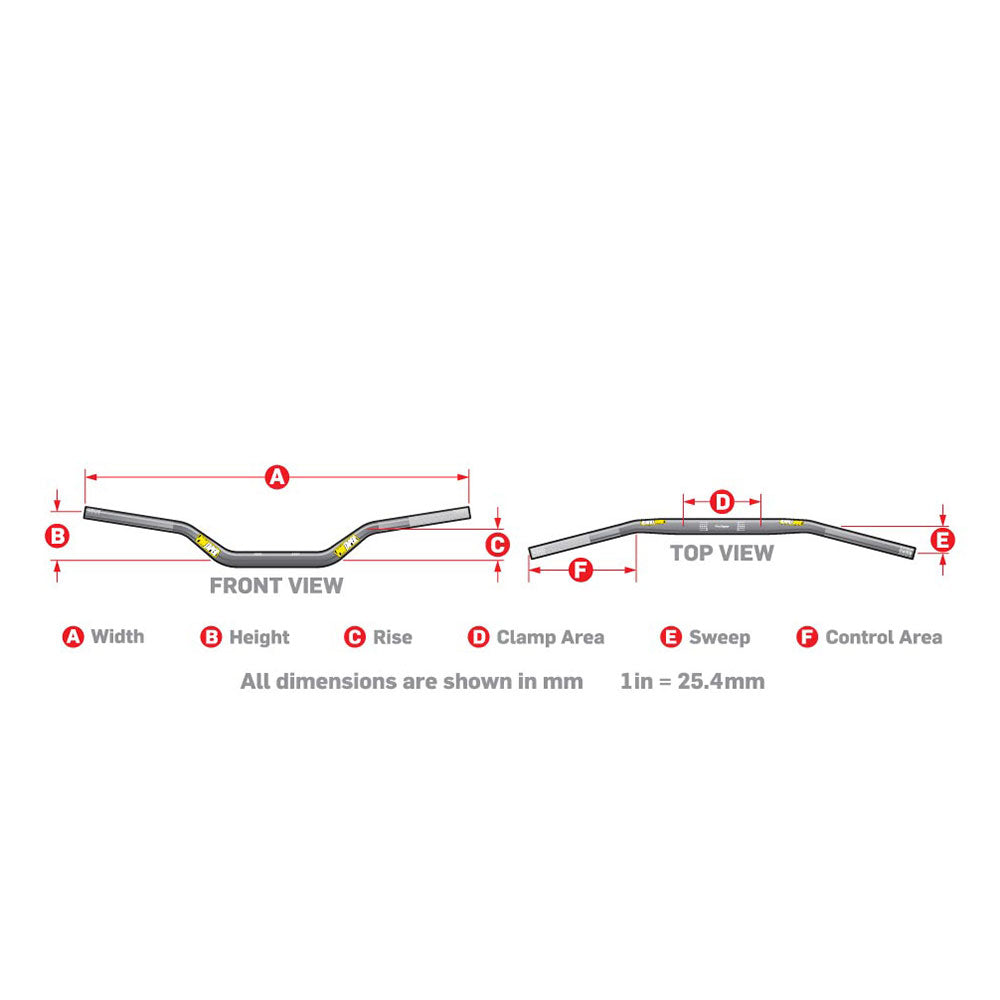 Pro Taper (Handlebar) CONTOUR - WOODS HIGH