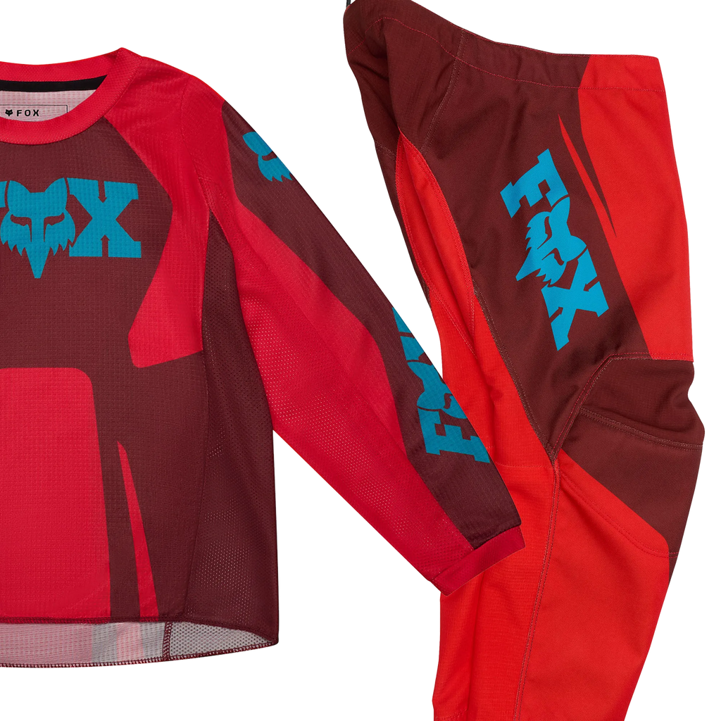 FOX Racing Kids 180 RAID MX Kit Deal (Red Rust)