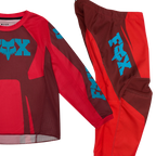 FOX Racing Kids 180 RAID MX Kit Deal (Red Rust)