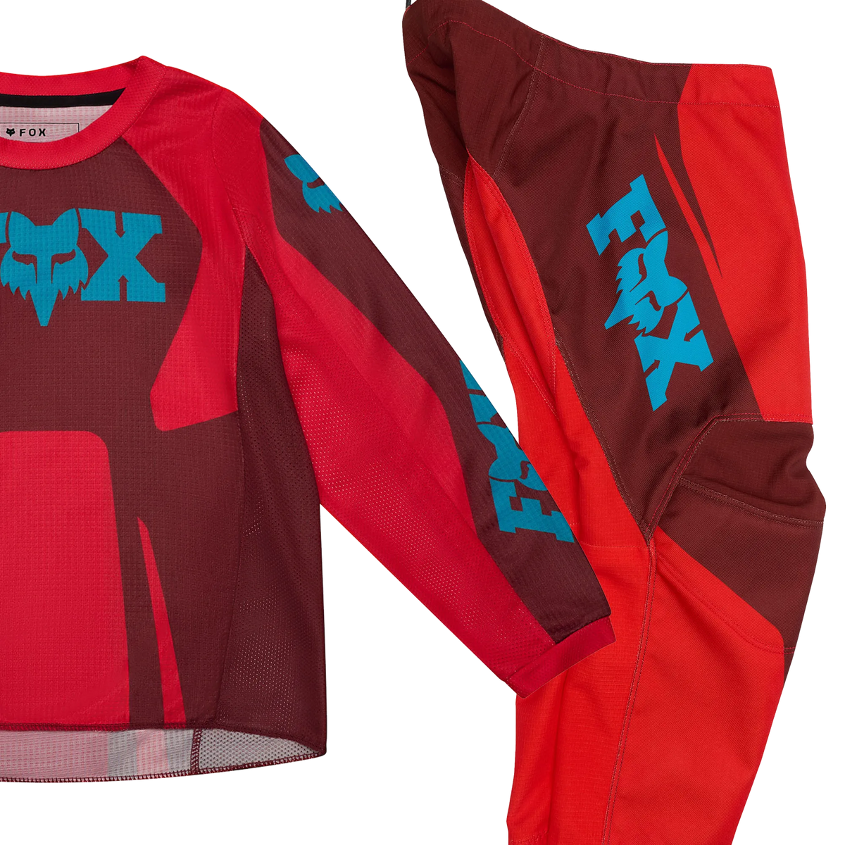 FOX Racing Kids 180 RAID MX Kit Deal (Red Rust)