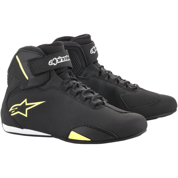 Alpinestars Sektor Motorcycle Riding Shoes (Black/Yellow Fluo)