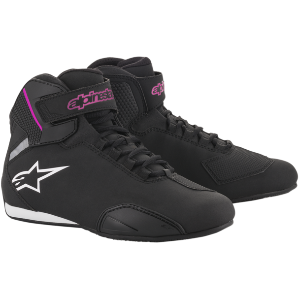Alpinestars Women's Sektor Motorcycle Riding Shoes (Black/Fuchsia)