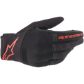 Alpinestars Copper Motorcycle Short Textile Gloves (Black/Red Fluo)