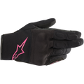 Alpinestars Women's S-Max Stella Drystar WP Motorcycle Short Gloves (Black/Fuchsia)