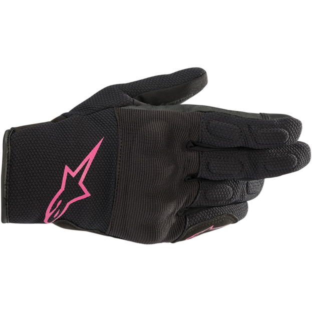 Alpinestars Women's S-Max Stella Drystar WP Motorcycle Short Gloves (Black/Fuchsia)