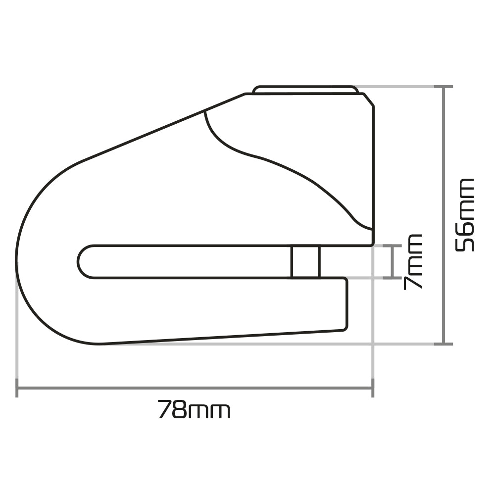 Oxford Quartz XA6 Alarm Disc Lock 6mm Pin (Blue)