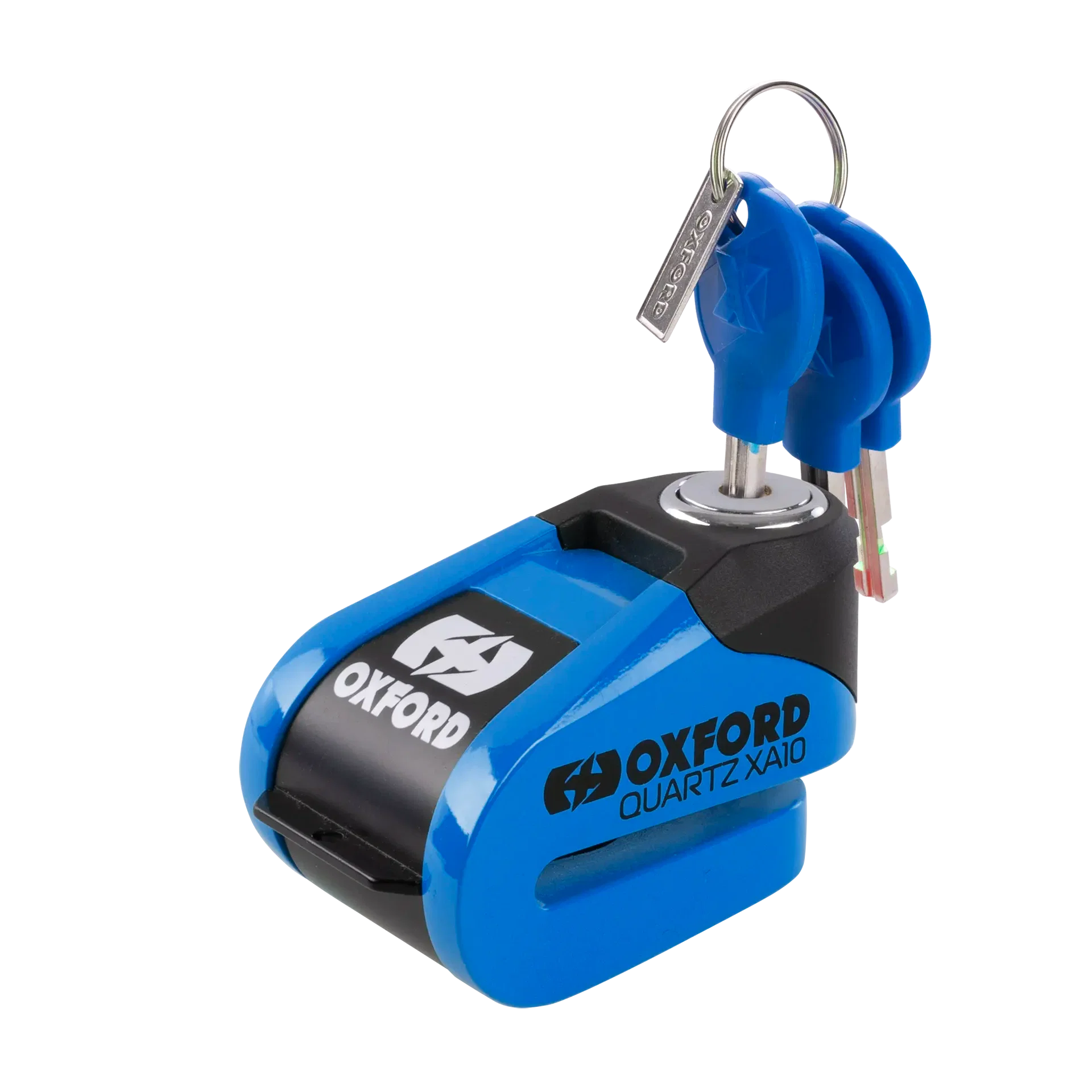 Oxford Quartz XA10 Alarm Disc Lock 10mm Pin (Blue)