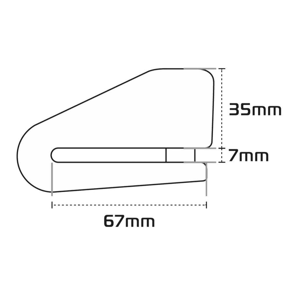 Oxford Alpha XA14 Alarm Disc Lock (14mm Pin)