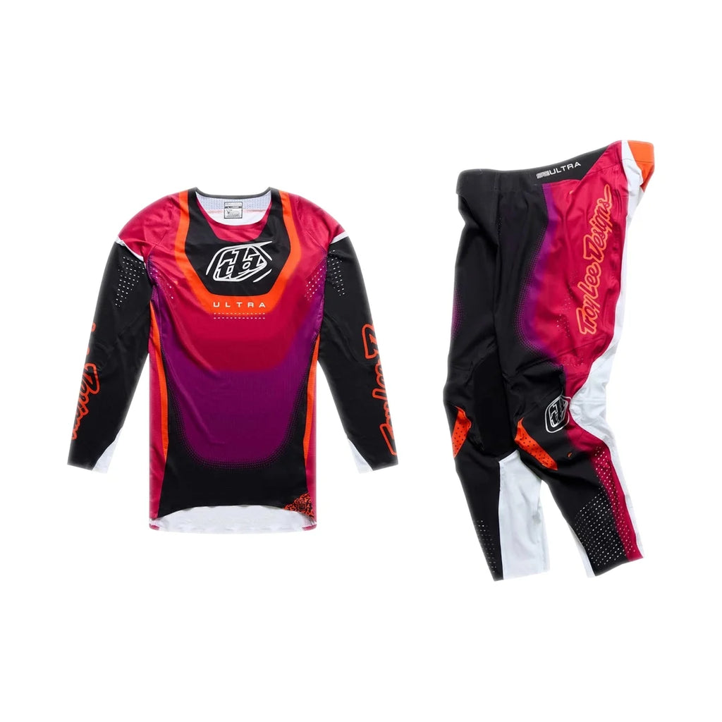 Troy Lee Designs SE ULTRA VISION MX | SX Jersey & Pant Kit Deal (Black / Fuchsia)