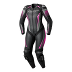 RST Motorcycle Ladies 1pc Race Suit - Tractech EVO D3O Armour (Black/Pink)