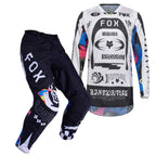 FOX Racing 180 IMAGE COSMO MX Jersey & Pant Kit Deal (White/Black)